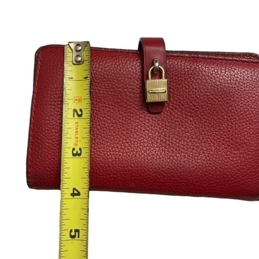 Michael Kors red leather wallet